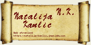 Natalija Kanlić vizit kartica